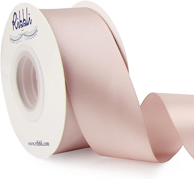 Ribbli Vanilla Double Faced Satin Ribbon,1-1/2” x Continuous 25 Yards,Use for Craft Bows Bouque... | Amazon (US)