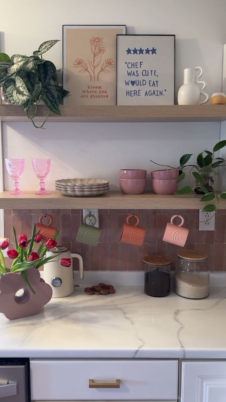 Boho spring kitchen shelves ☀️🪴🌿🌸🌺✨

Bohemian decor, home decor, shelf decor , kitchen inspo, spring vibes 

#LTKSeasonal #LTKhome #LTKsalealert