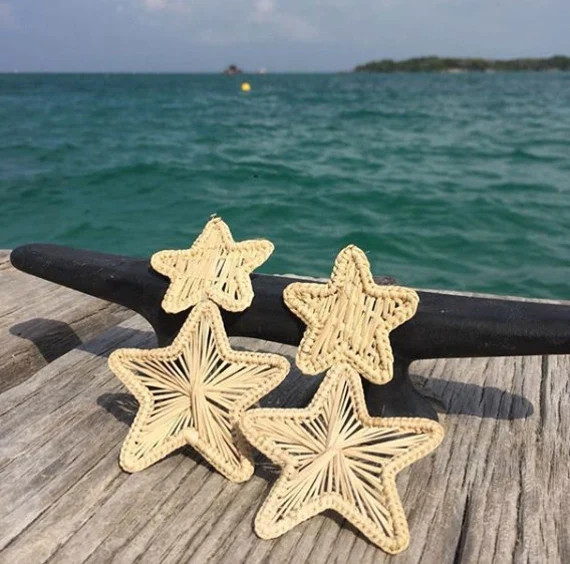 Star Straw Earrings | Etsy (US)