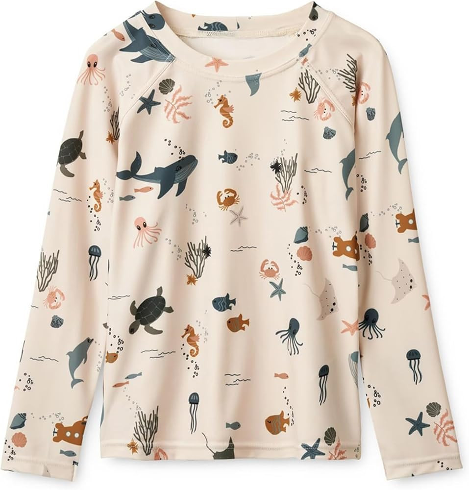 Boys and Girls Long Sleeve Rash Guard Shirt Neutral Swim Shirts | Amazon (US)