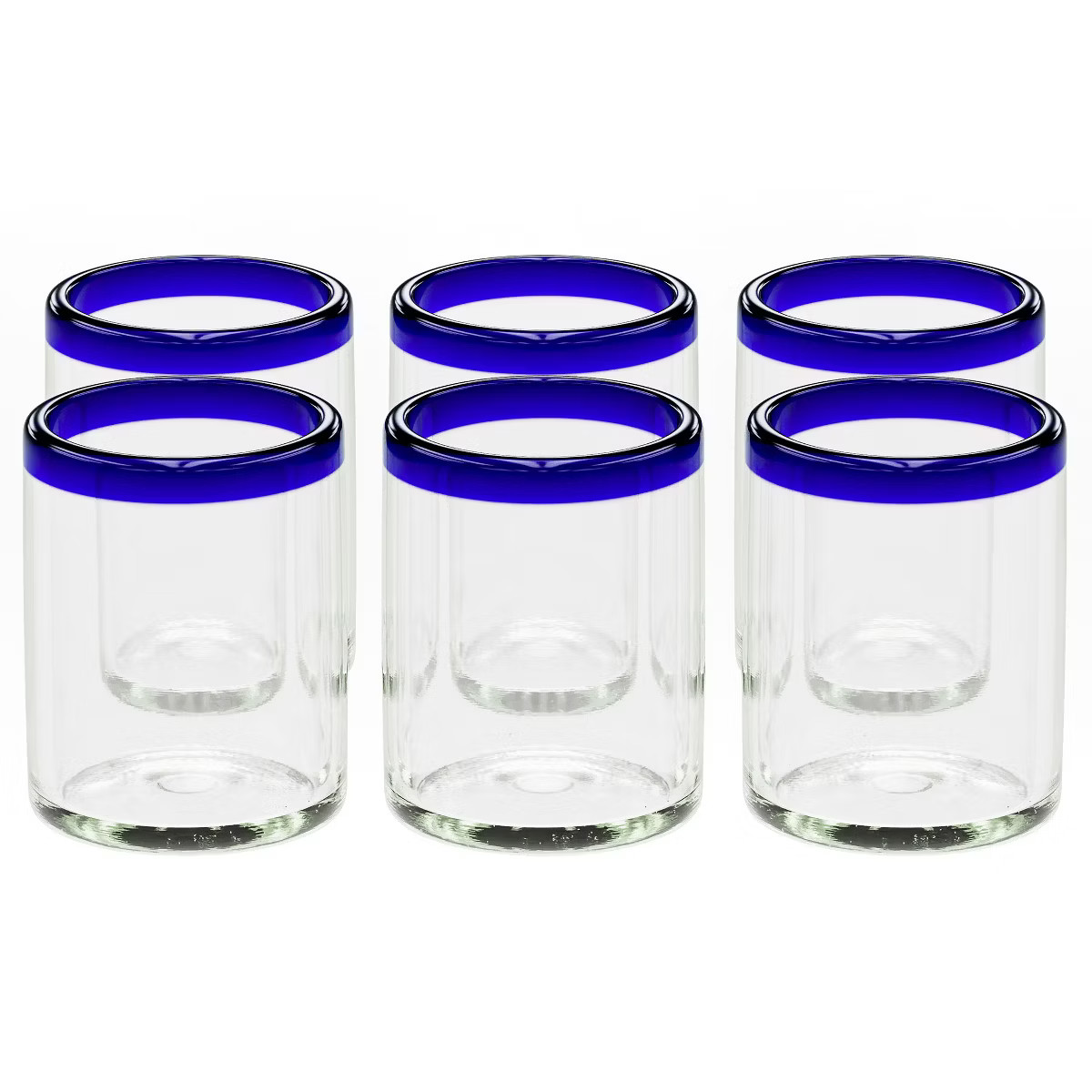 Amici Home Baja Authentic Mexican Handmade Double Old Fashioned Glass, Set of 6, 13-Ounce, Vibran... | Target