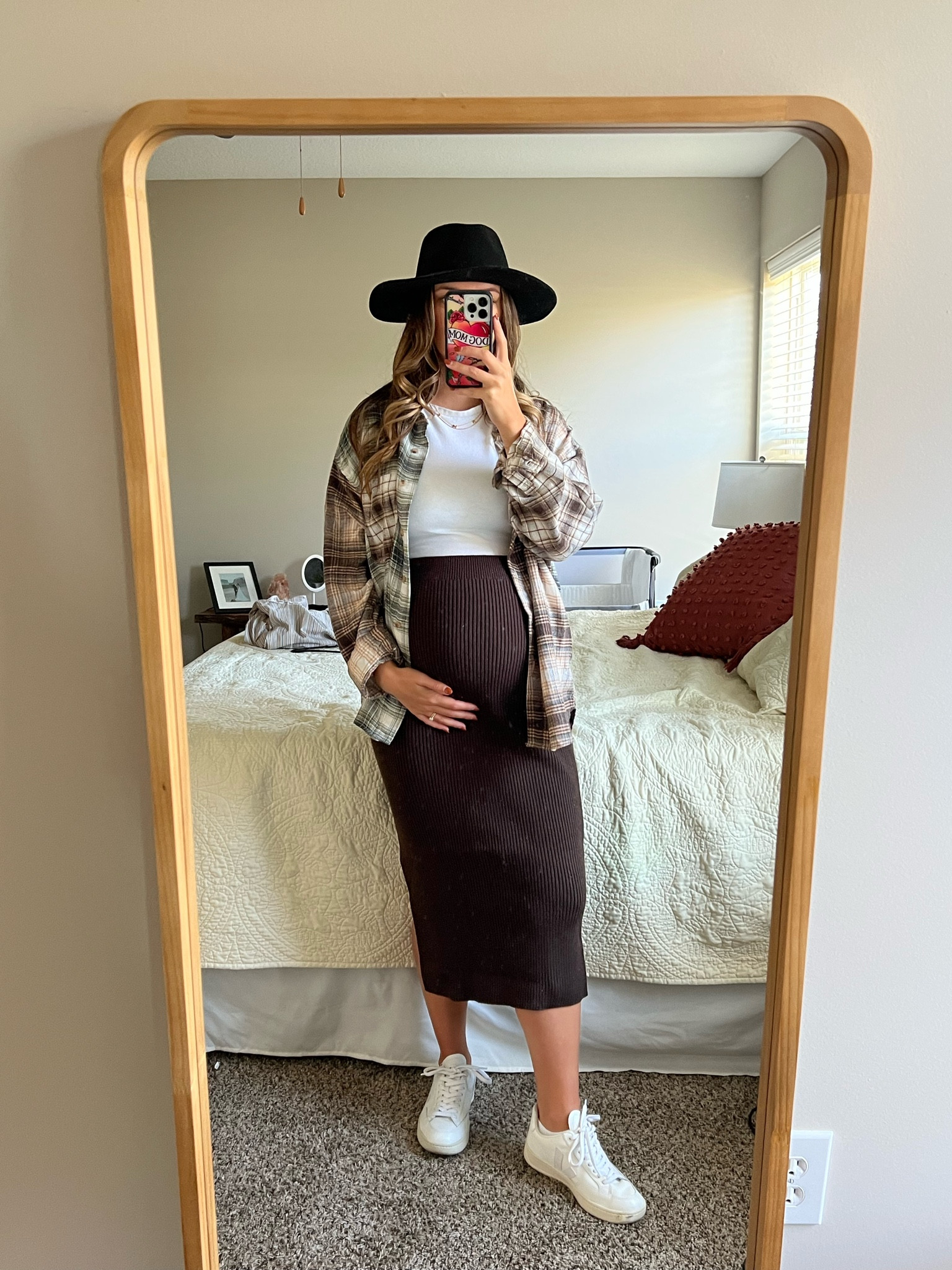 Bump outfit idea with brown skirt 

#LTKSeasonal #LTKbump