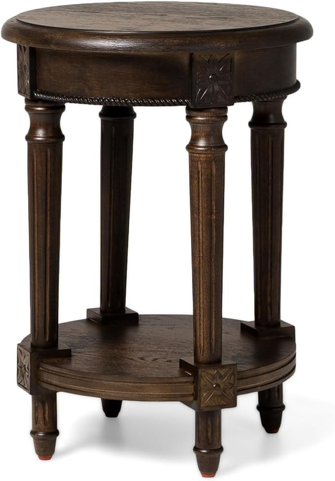 Maven Lane Pullman Multipurpose Traditional Style Tall Circle Wooden Side Table and Bedside Night... | Amazon (US)