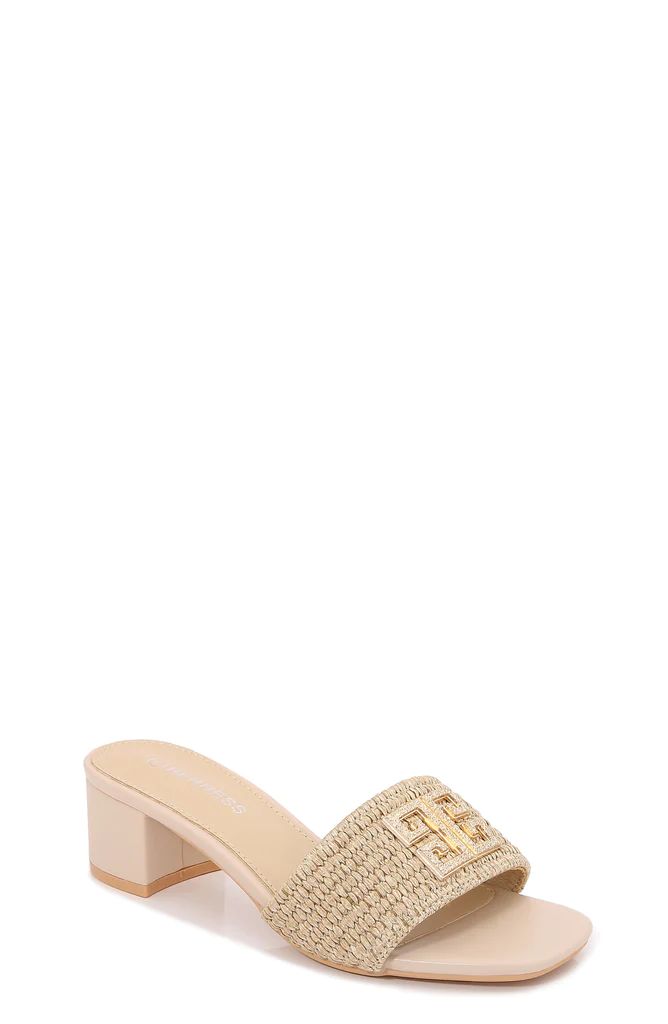 NEW!! The Dolce Block Heel in Natural | Glitzy Bella