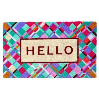 Calloway Mills Jazzy Abstract Hello Doormat 17"" x 29"", Multi | The Home Depot