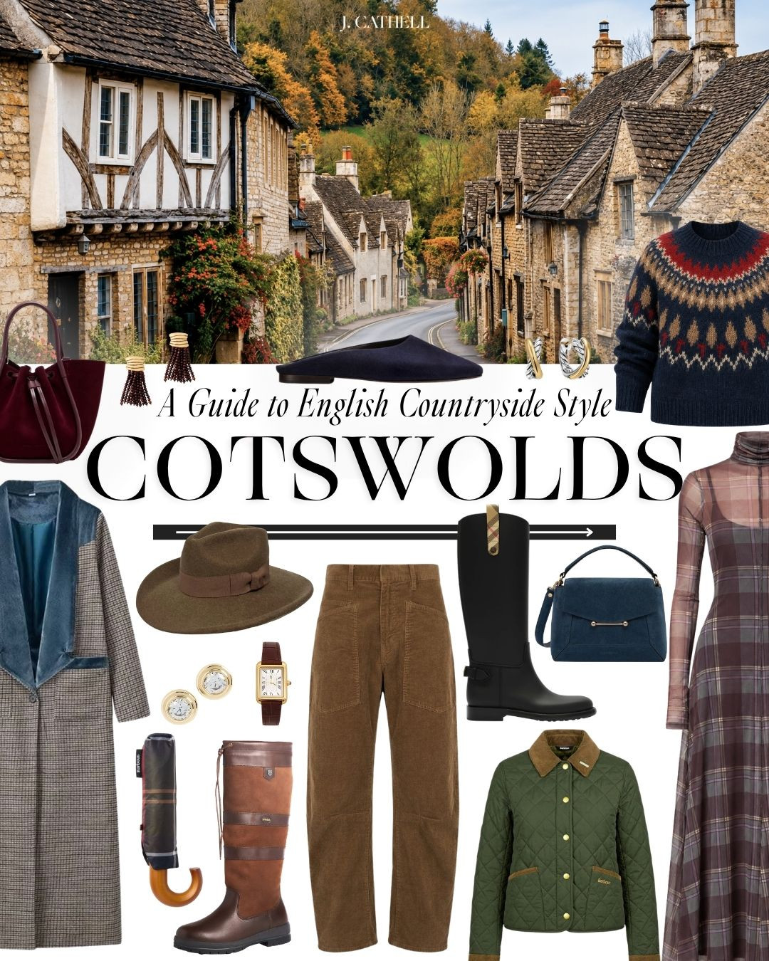 🍂 The Cotswolds are the perfect excuse to lean into timeless English countryside style.

In What to Wear in the Cotswolds, I’m sharing polished looks built around classic layers, rich autumn tones, heritage-inspired pieces, and the kind of effortless outfits that feel right at home among stone villages, cozy pubs, and long country walks.

Think quilted jackets, beautiful knits, tailored trousers, riding-inspired details, and elevated accessories you’ll wear well beyond the trip. Tap to shop the edit and bring a little English countryside charm into your fall wardrobe. 🤎✨

#LTKStyle #CotswoldsStyle #EnglishCountryside #FallFashion #HeritageStyle #ClassicStyle #TravelStyle #AutumnOutfits #OutfitInspiration #LTKFinds

#LTKSeasonal #LTKOver40 #LTKTravel