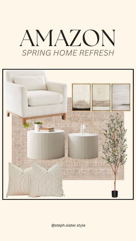 Amazon spring home refresh! Love this neutral rug for living room or bedroom decor! 

#LTKhome #LTKstyletip #LTKSeasonal