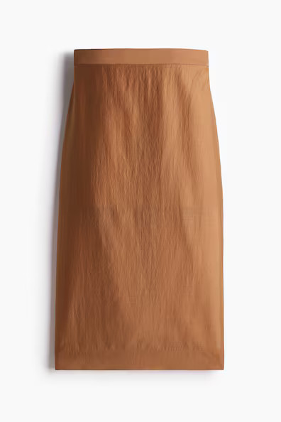 H & M - Lyocell-Blend Pencil Skirt - Beige | H&M (US + CA)