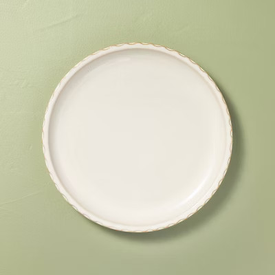 10.5" Pinched Edge Dinner Plate Sour Cream - Hearth & Hand™ with Magnolia | Target
