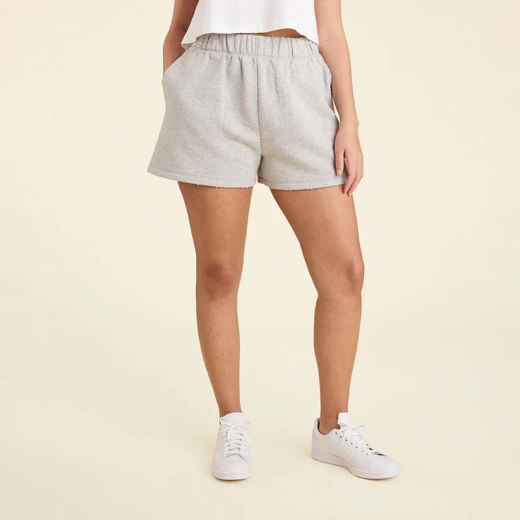 Vintage Fleece Shorts | Heather Grey | nuuds