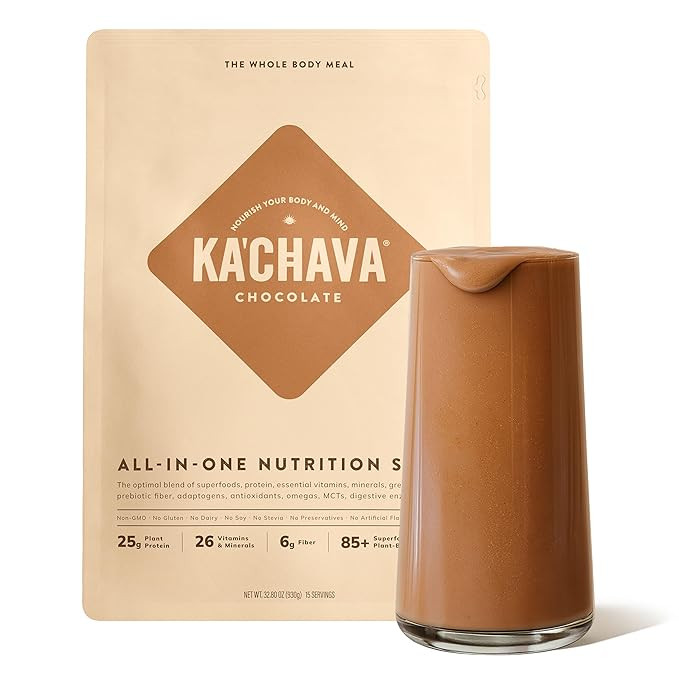 Ka’Chava Whole Body Meal Shake Chocolate 2 lb – Vegan Protein Powder with 85+ Superfoods & Gr... | Amazon (US)