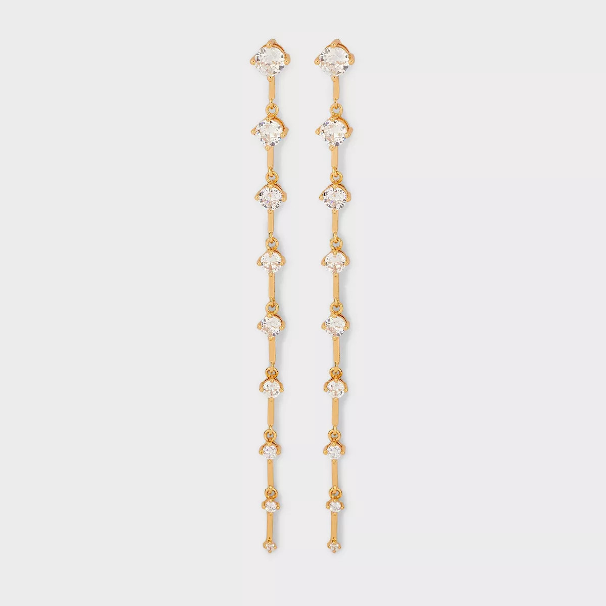 Linear Stone Drop Earrings - Gold | Target