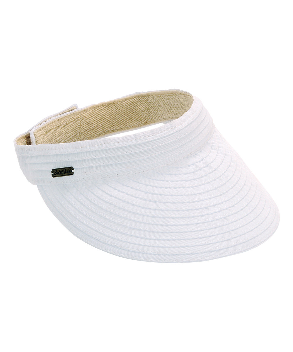 Sun 'N' Sand Women's Visors WHITE - White Visor | Zulily