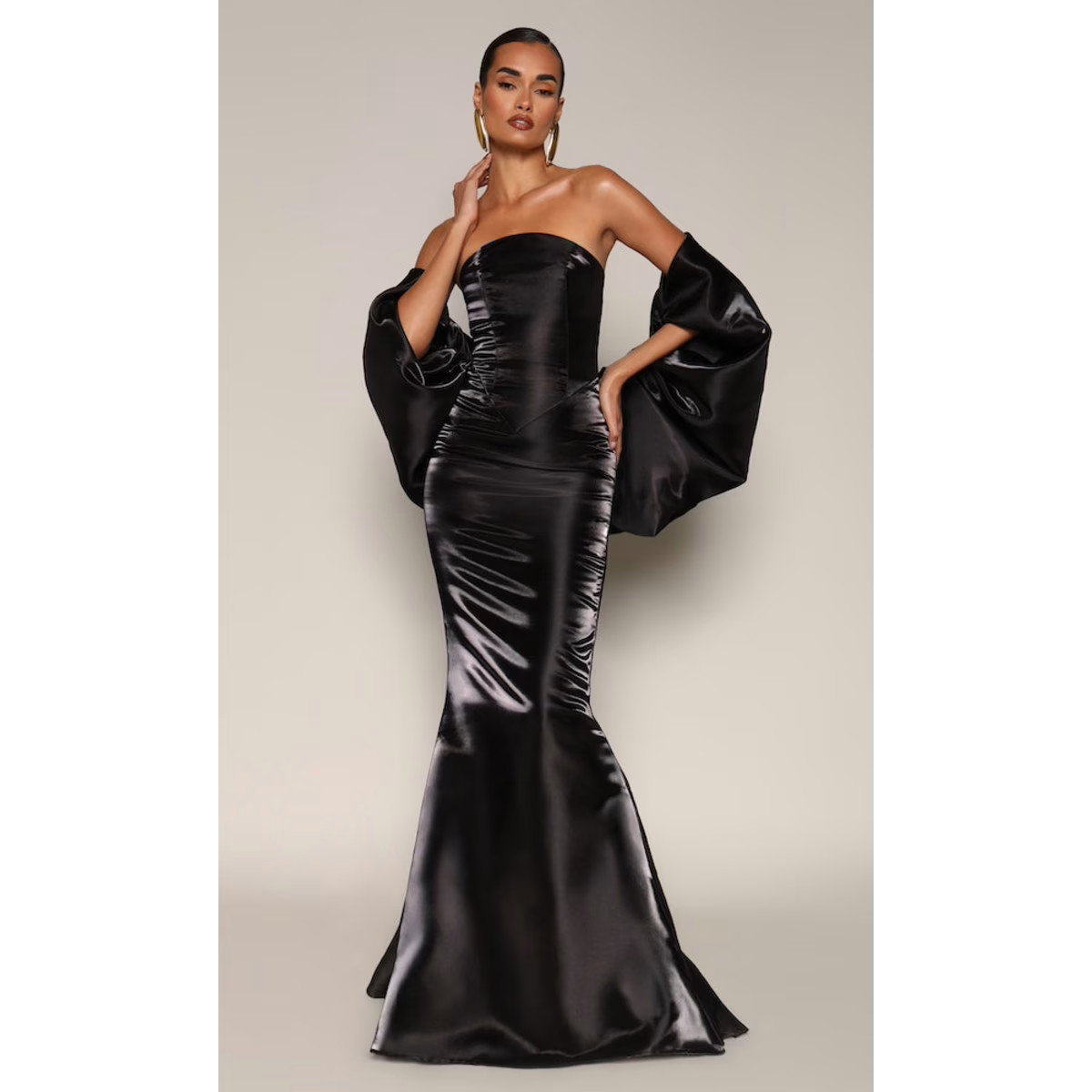 Valentina Strapless Corset Gown With Stole | Wolf & Badger