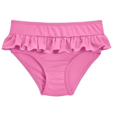 City Threads USA-Made Girls Ruffle UPF 50+ Swim Briefs | Medium Pink - 2T | Target
