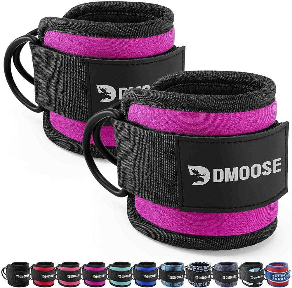 DMoose Ankle Strap for Cable Machine - One Size Fit with Premium Padding, Workout Kickback Ankle ... | Amazon (US)