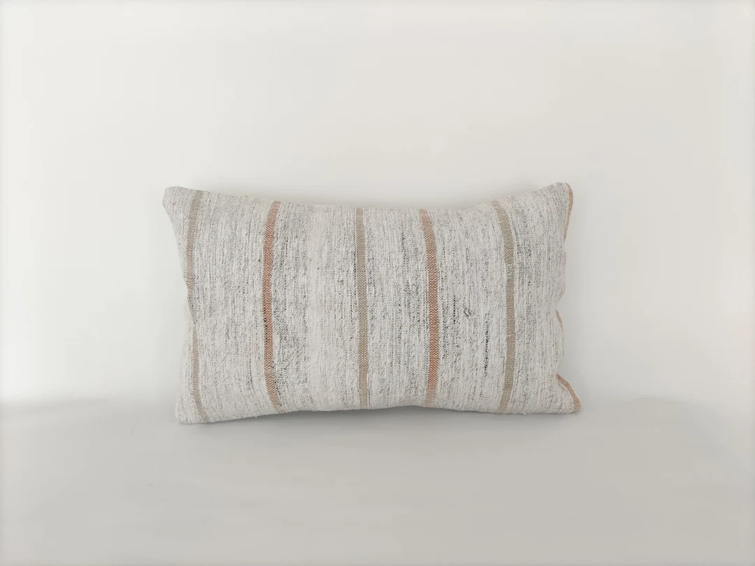 Lumbar Pillow Cover 12x20 ethnic Pillow turkish Kilim Pillow - Etsy | Etsy (US)