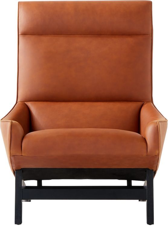 Grosseto Brown Leather Lounge Chair by Gianfranco Frattini | CB2 | CB2