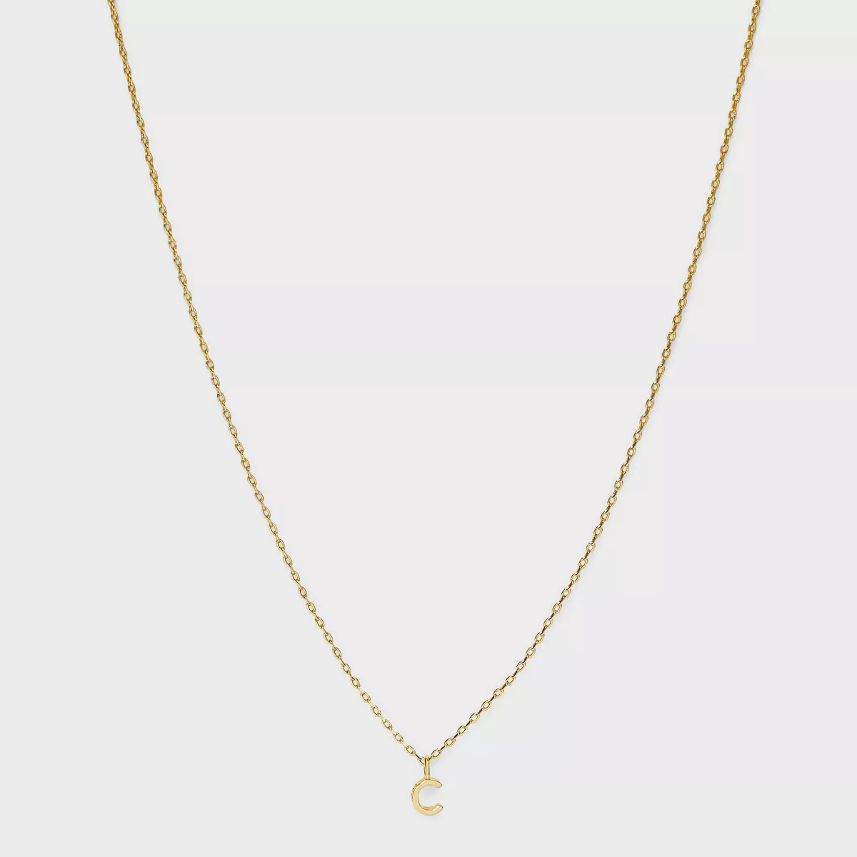 14K Gold Plated Small Polished Initial Pendant Necklace - A New Day™ Gold | Target