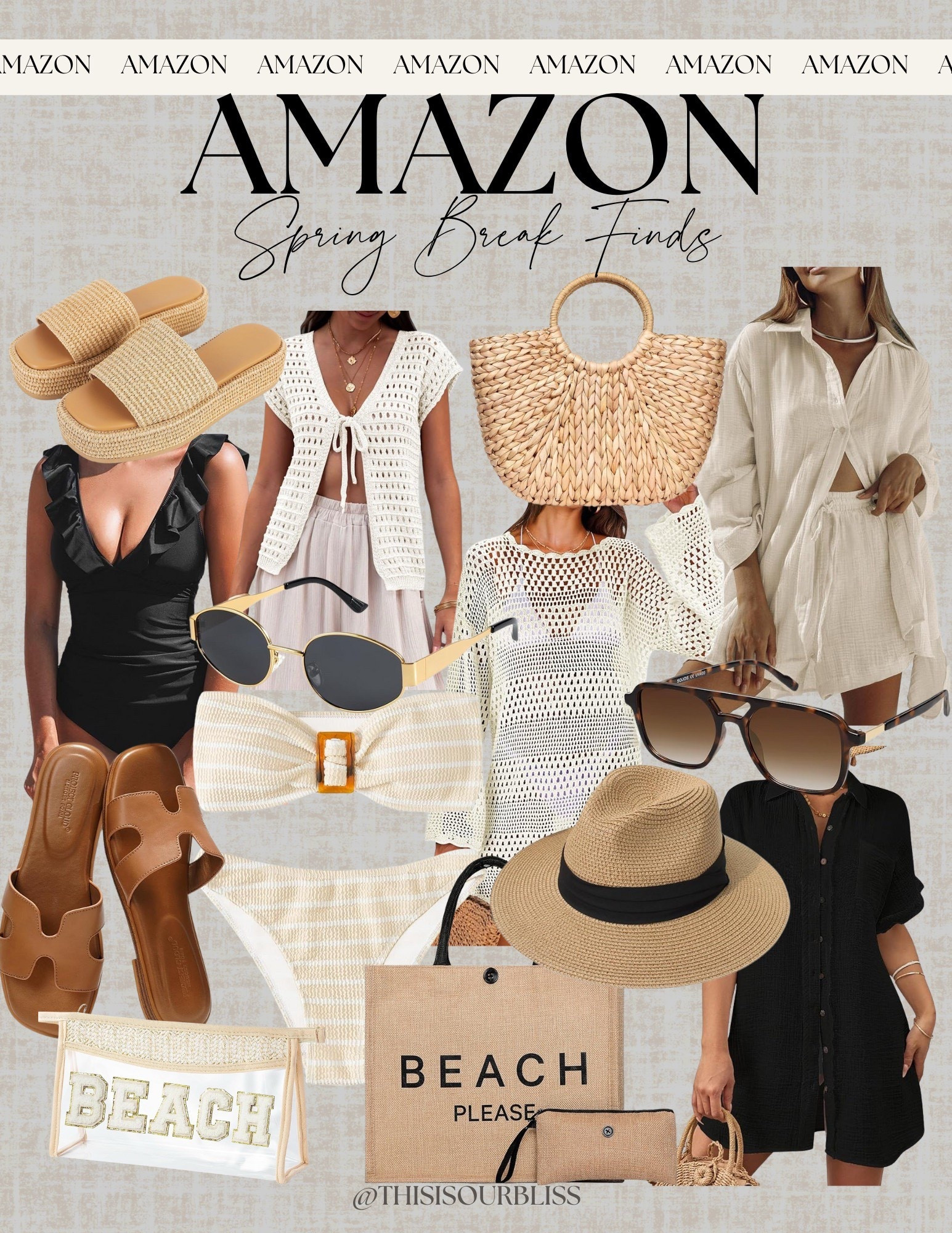 Spring break is right around the corner, and these Amazon picks are must-haves for your beach vacay! 🕶️✨ From breezy cover-ups to chic swimwear and the perfect accessories, I’ve got you covered for effortless vacation style! 🌊👙 #springbreakoutfit 

 #LTKStyleTip 

#LTKTravel #LTKSwim #LTKOver40