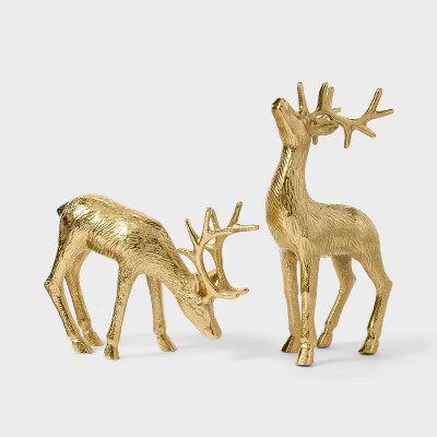 Set of 2 Large Deer Figurals Gold - Threshold™ designed with Studio McGee | Target