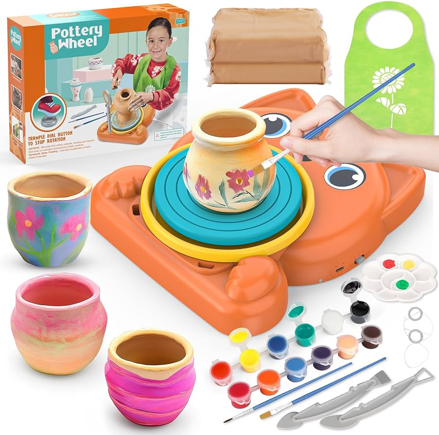 Pottery Wheel for Kids - Complete Pottery Painting Kit Art Supplies Arts and Crafts for Girls Boy... | Amazon (US)