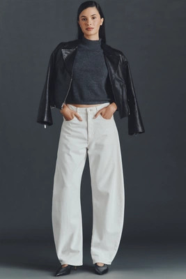 FRAME The Bubble High-Rise Tapered Jeans | Anthropologie (US)