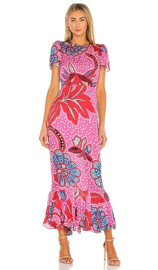 Lulani Dress in Red Psychedelic Flower | Revolve Clothing (Global)