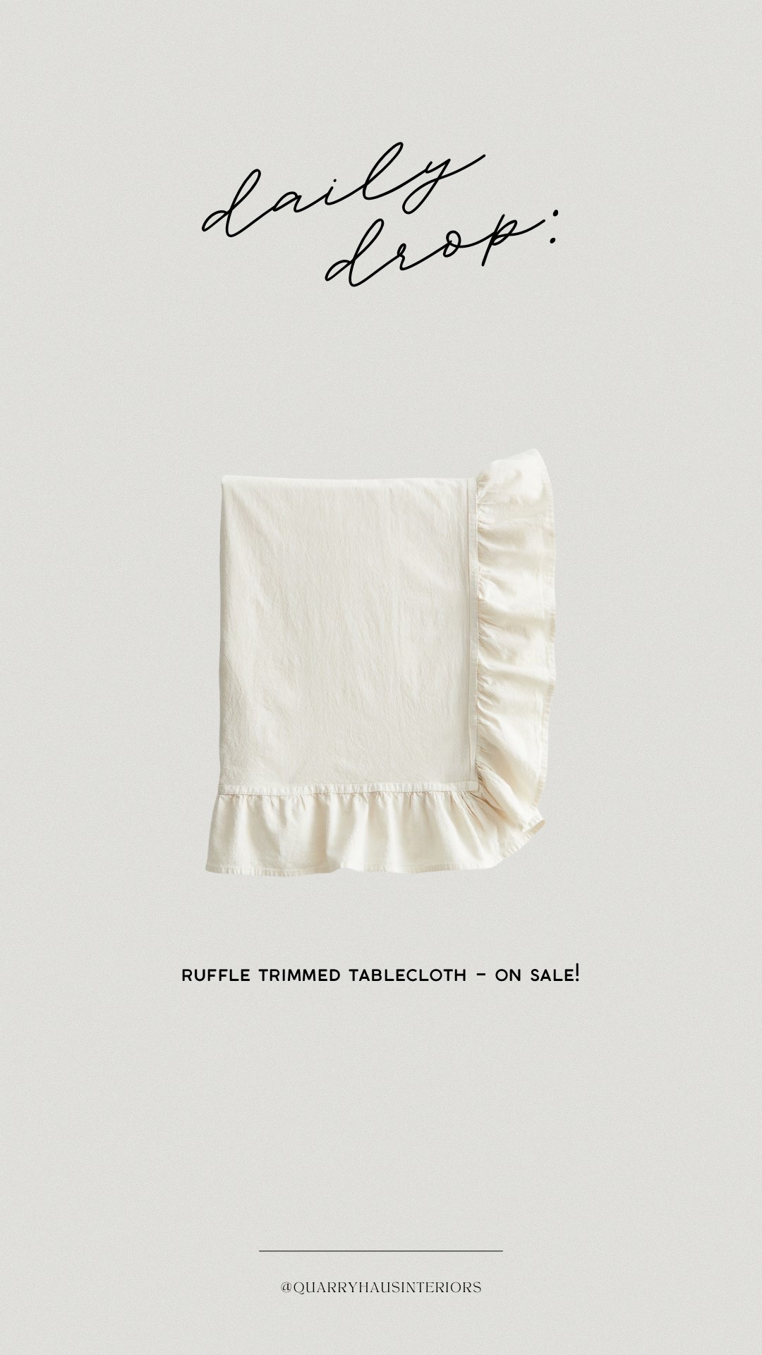 Obsessed with the ruffled trim and lived-in texture of this cotton table cloth 🤍  (ps - it’s almost 30% off!)

#LTKHome #LTKFindsUnder50