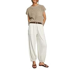 LILLUSORY 2 Piece Outfits For Women Trendy Lounge Sets Cozy Knit Sweater Short Sleeve Fashion Lou... | Amazon (US)