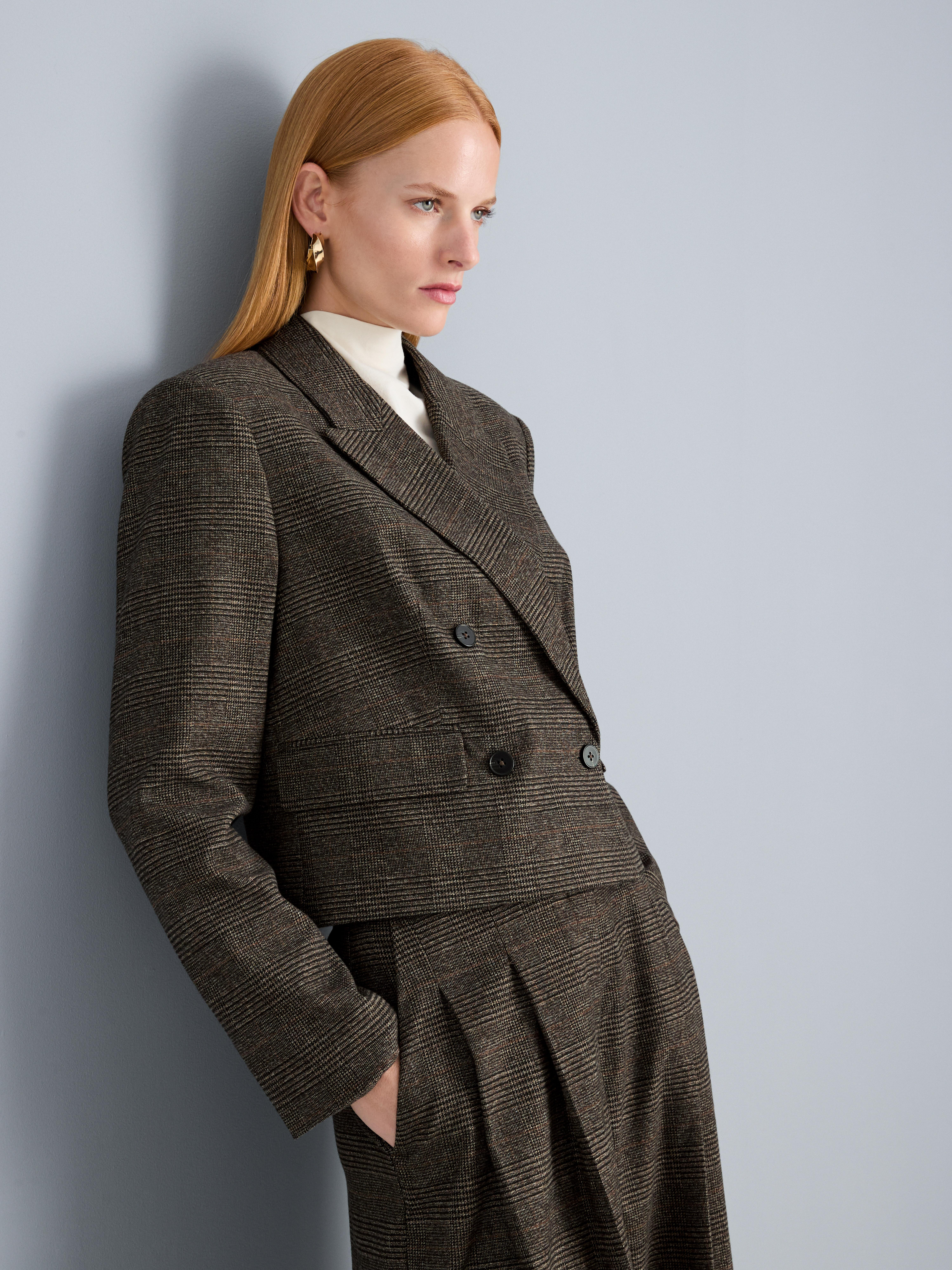 Cropped Check Double Breasted Blazer | Primark UK