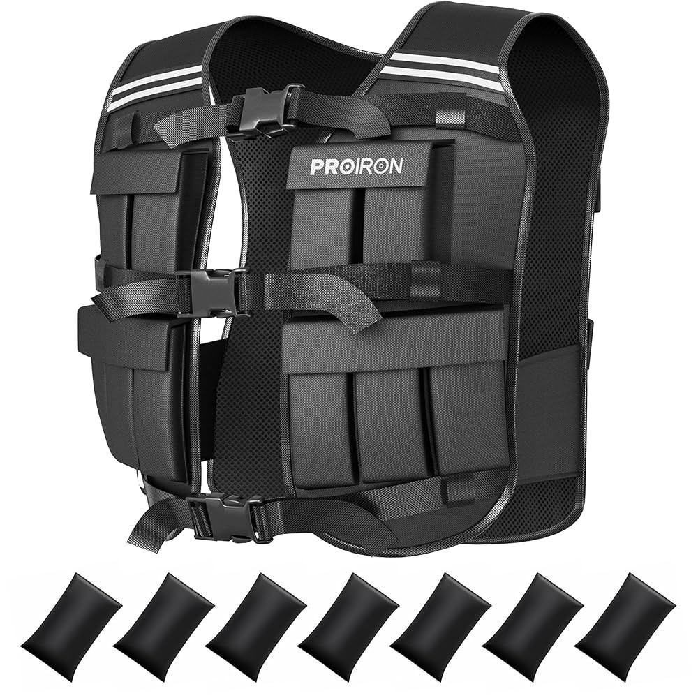 PROIRON Adjustable Weighted Vest 22LB/44LB,1LB/2LB Increment,Fully Adjustable Weight Vest for Men... | Amazon (US)