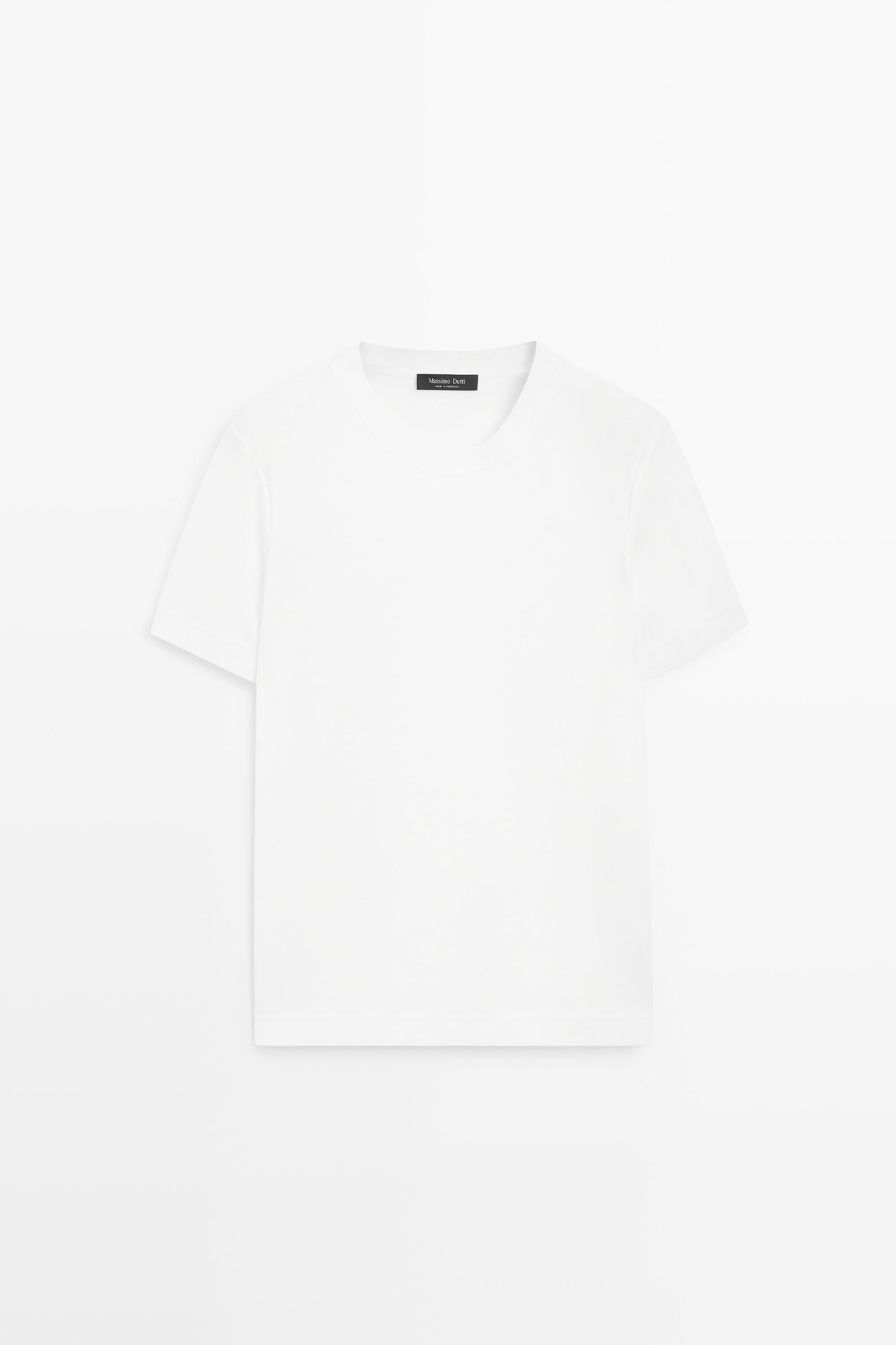 Short sleeve interlock T-shirt | Massimo Dutti US