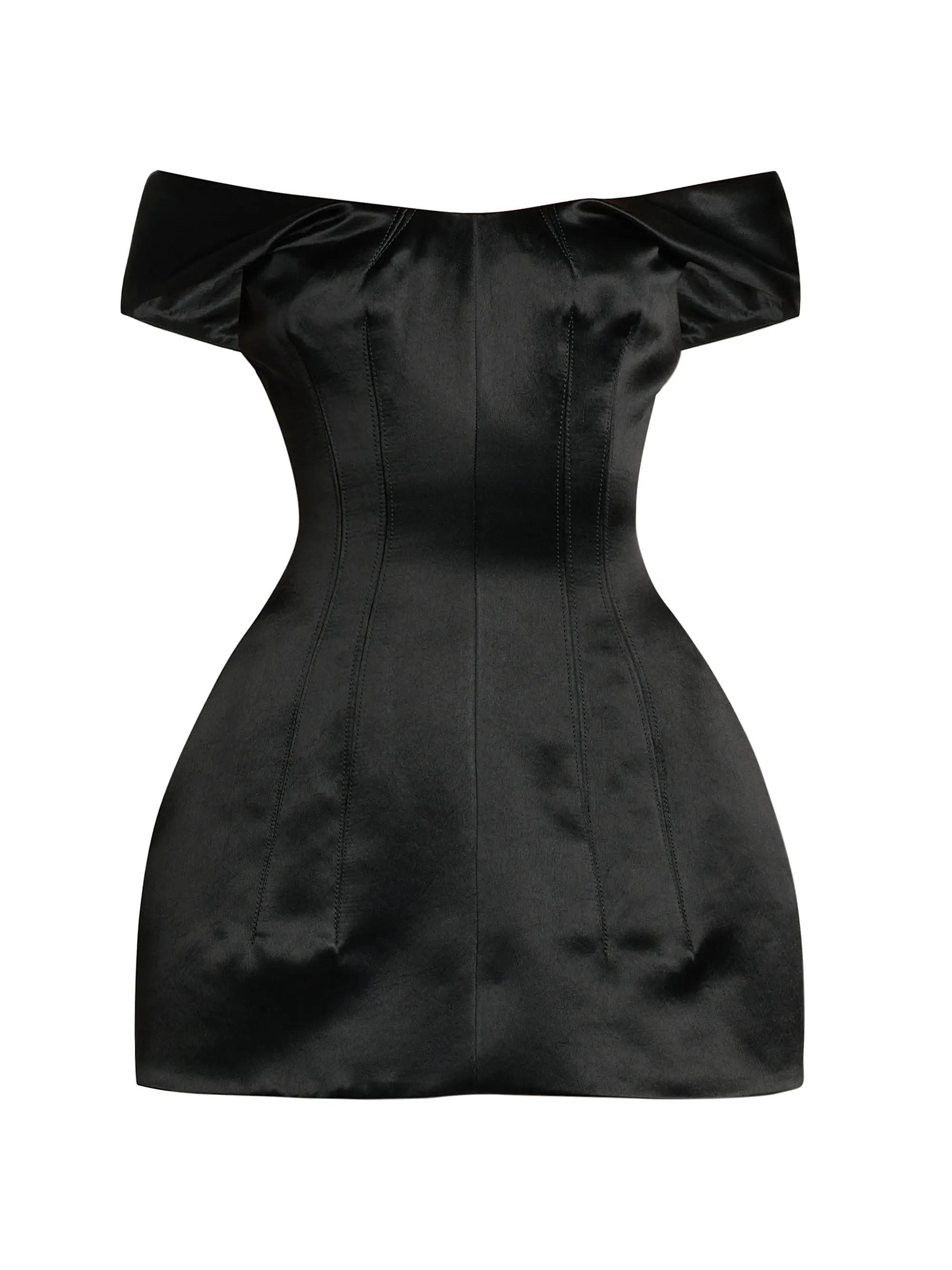 McQueen Bonded Satin Cocktail Minidress | Saks Fifth Avenue | Saks Fifth Avenue