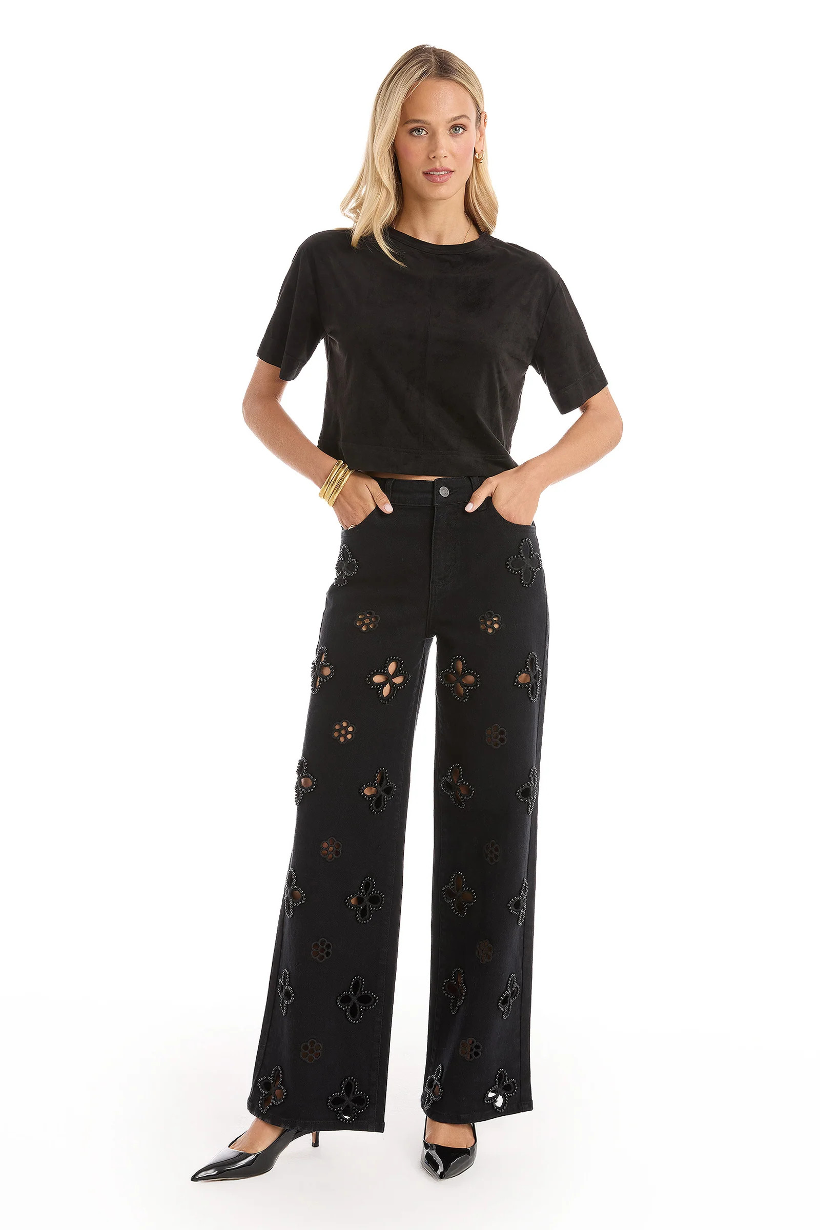 Kaia Pearl High Rise Jean - Black | The Noli Shop