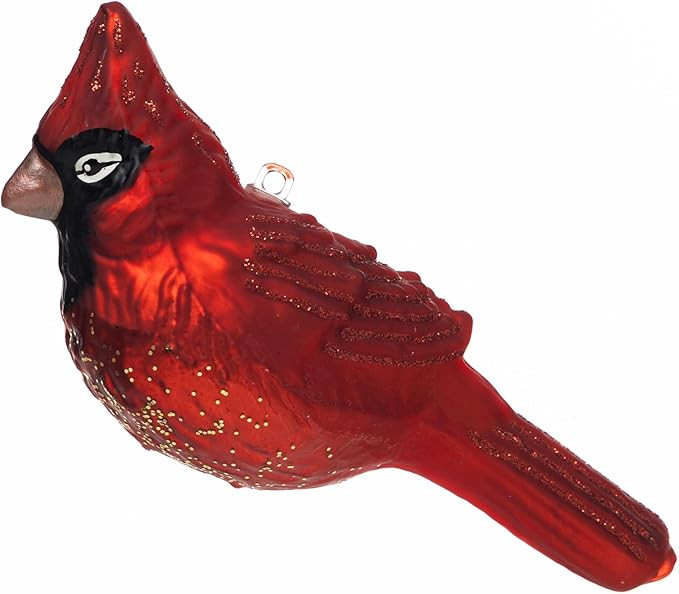 2 Count Glass Cardinal Christmas Ornament, Glass Cardinal Ornaments for Christmas Tree | Amazon (US)