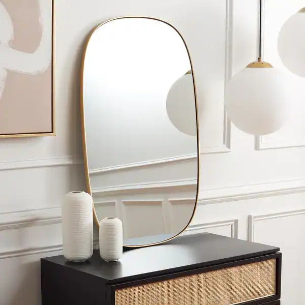 SAFAVIEH Home Varia 23" Mirror - Brass | Bed Bath & Beyond