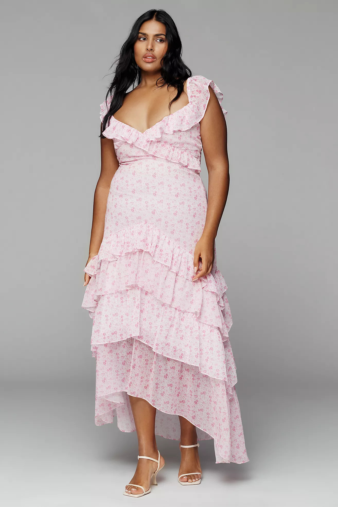 Amy Jane London Bellara Plus Tiered Ruffle Midi Dress | Anthropologie (US)