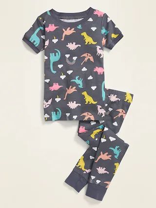 Unisex Dino-Print Pajama Set for Toddler | Old Navy (US)
