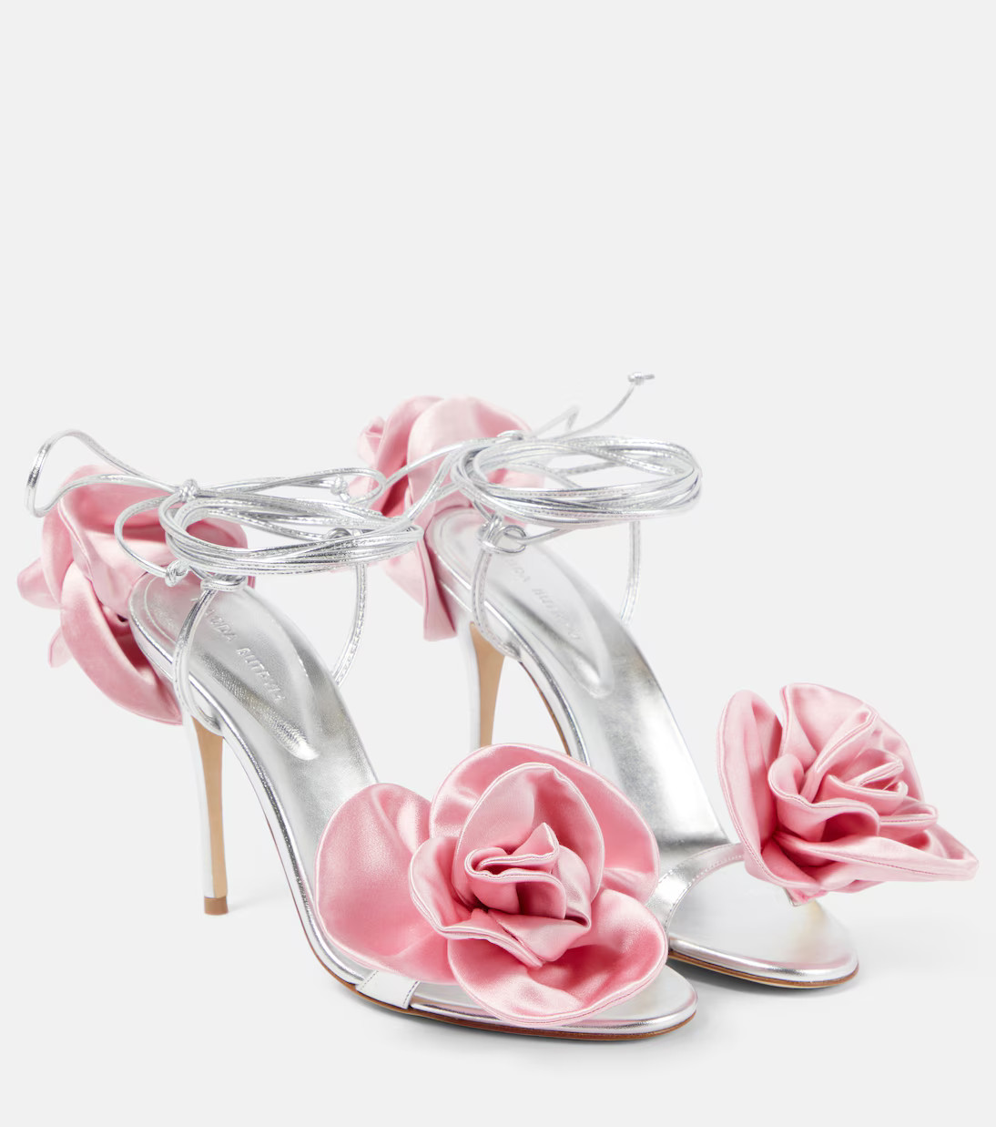 Floral-appliqué leather sandals | Mytheresa (US/CA)