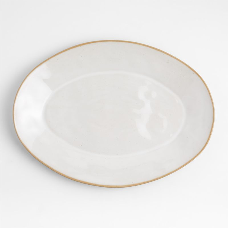 Marin Recycled 20" Oval Stoneware Serving Platter + Reviews | Crate & Barrel | Crate & Barrel