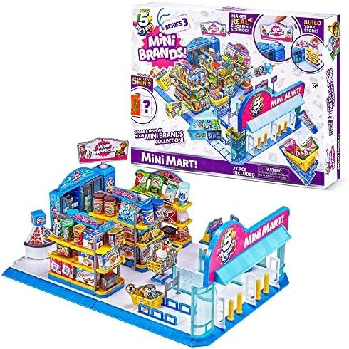 5 Surprise Mini Brands Mini Mart Playset Series 3 by ZURU with 5 Exclusive Mystery Mini Brands, S... | Amazon (US)