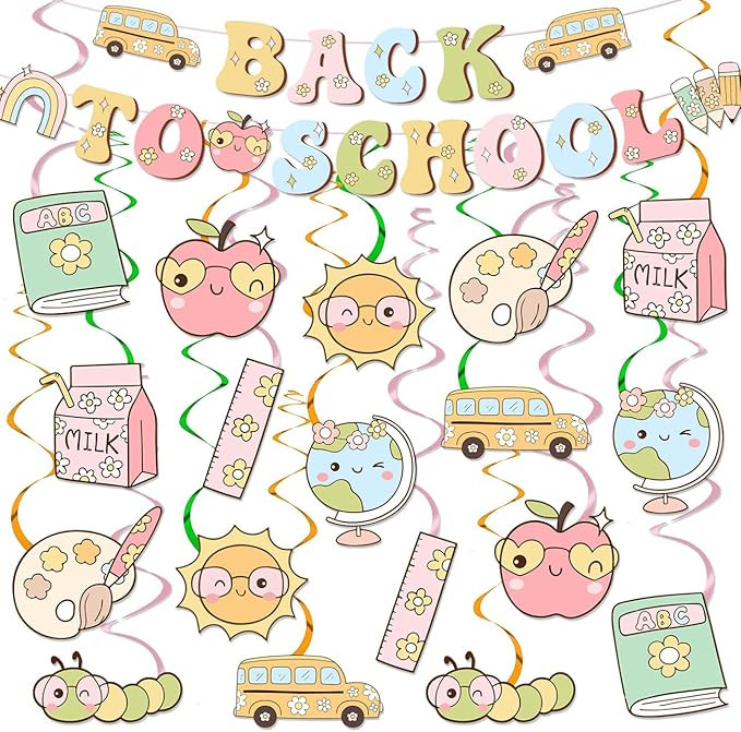 Back to School Decorations, 53Pcs Welcome Back to School Party Decorations for Classroom Banner a... | Amazon (US)