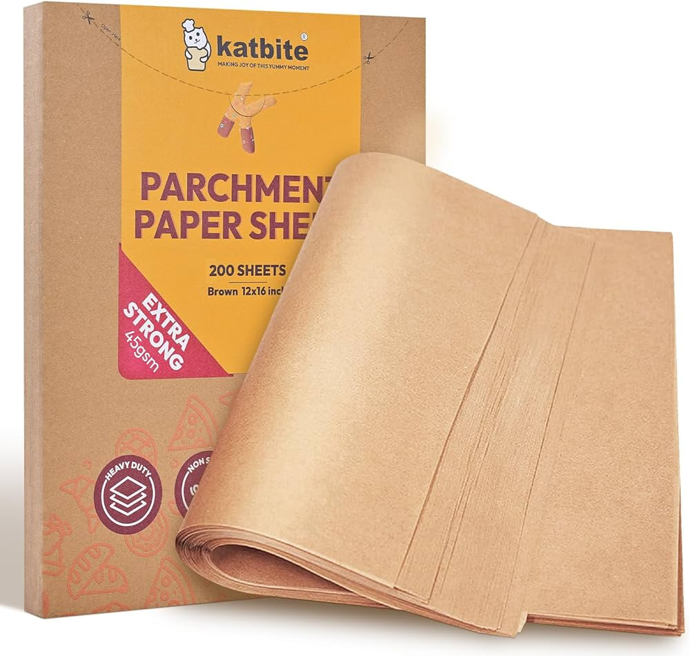 Katbite 200Pcs 12x16 In Unbleached Parchment Paper for Baking, Precut Parchment Paper Sheets, Hea... | Amazon (US)