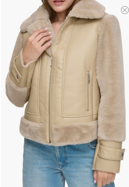 Faux Fur Trim Faux Leather Aviator Jacket
Andrew Marc
Was $300, Current Price $79.98
(73% off)

#LTKsalealert #LTKSeasonal #LTKHoliday