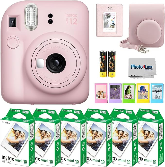 Fujifilm Instax Mini 12 Instant Camera Bundle with Fujifilm Instax Mini Instant Film Value Pack (... | Amazon (US)