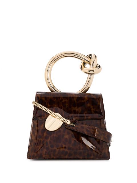gold ring handle tortoise effect tote bag | Farfetch (US)