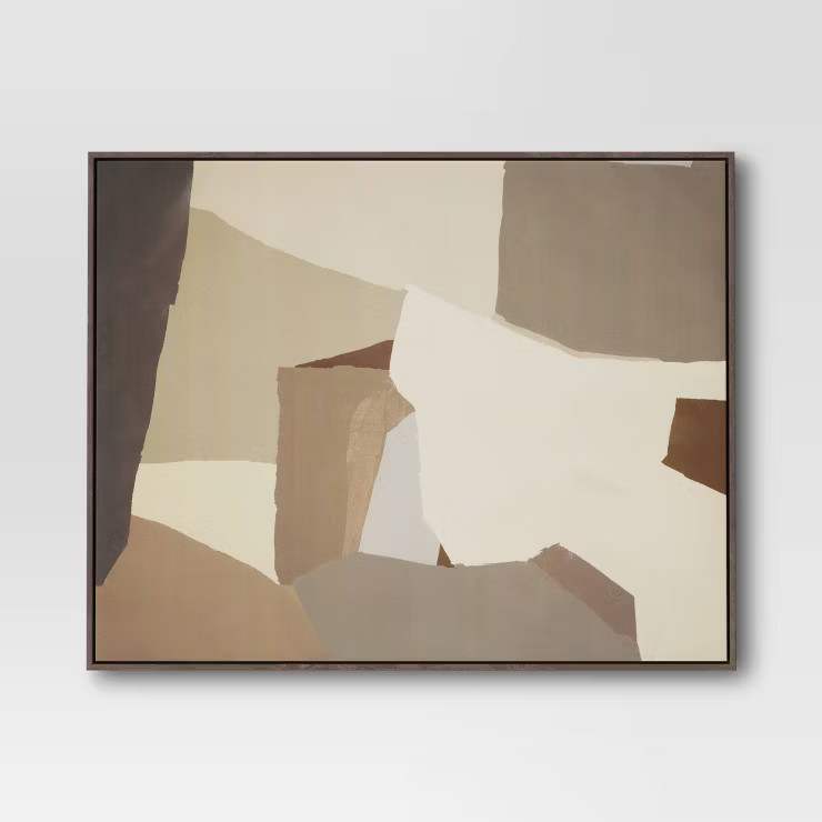 30" x 24" Abstract Unframed Canvas Tan - Threshold™ | Target