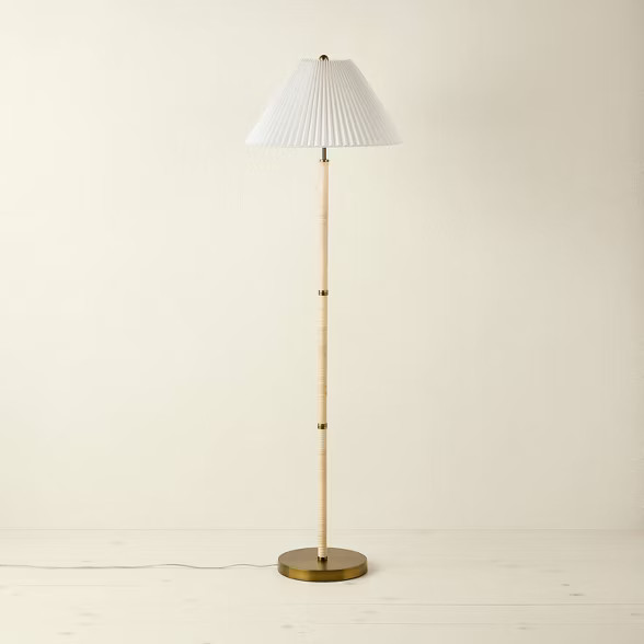 Rattan Wrapped Floor Lamp Brown (Includes LED Light Bulb) - Opalhouse™ designed with Jungal... | Target