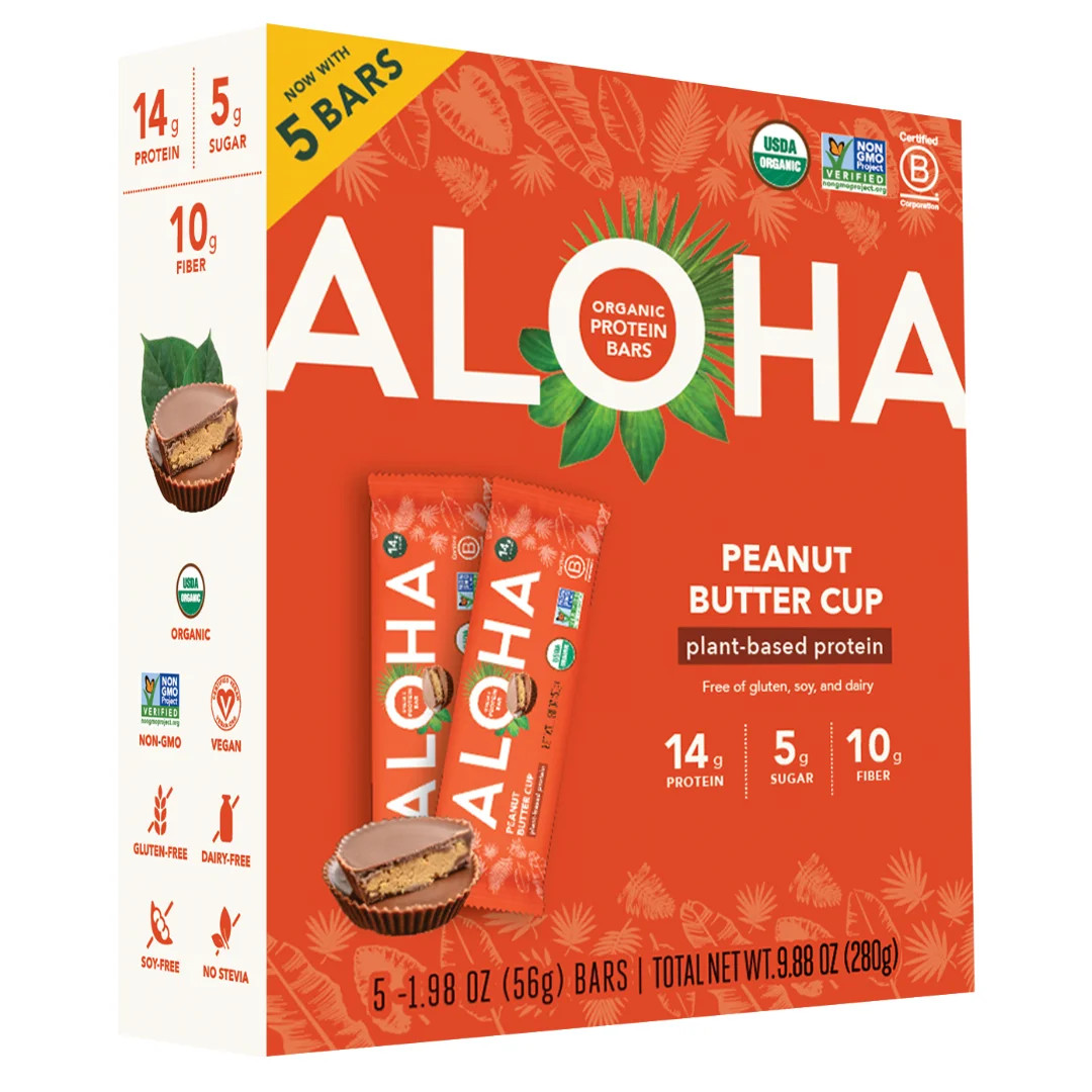 Aloha Peanut Butter Cup, Protein Bars, 5 Pk | Walmart (US)